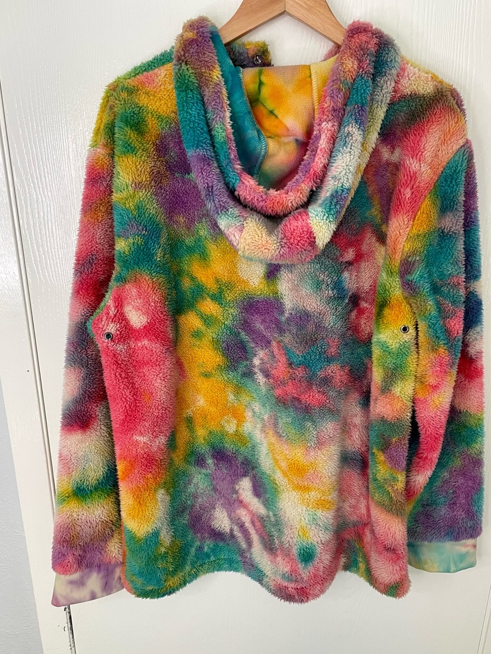 Empyre Men’s Sherpa Hoodie XL Tie Dye Plush Fleece Skate Y2K Back to School - Picture 3 of 10
